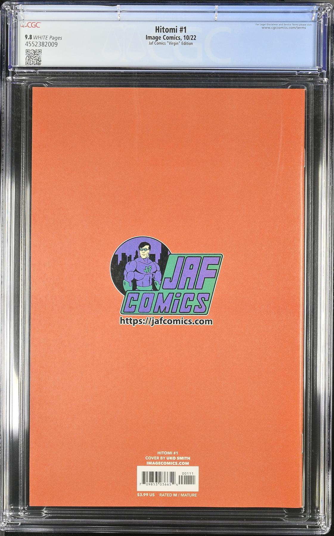 Hitomi #1 JAF Exclusive Image Comics CGC 9.8 Graded Comic Book