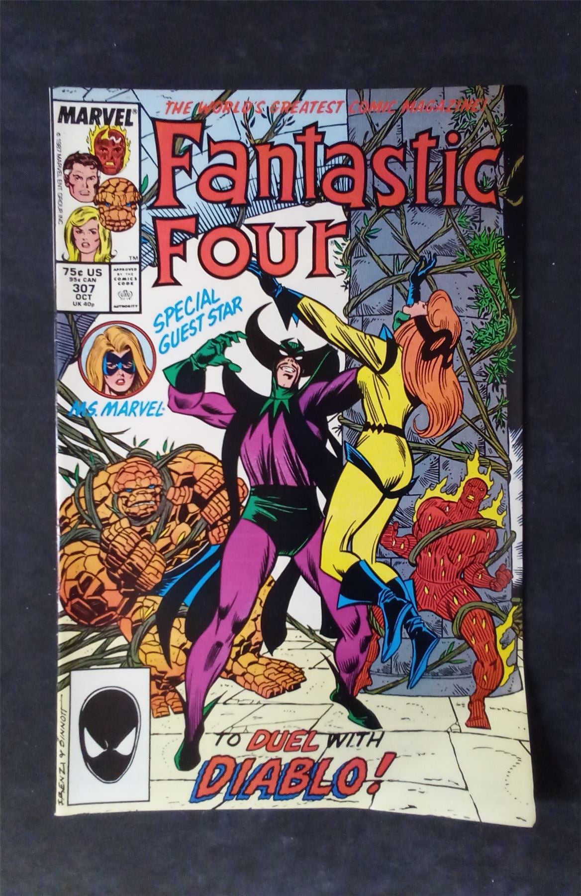 Fantastic Four #307 Direct Edition 1987 marvel Comic Book