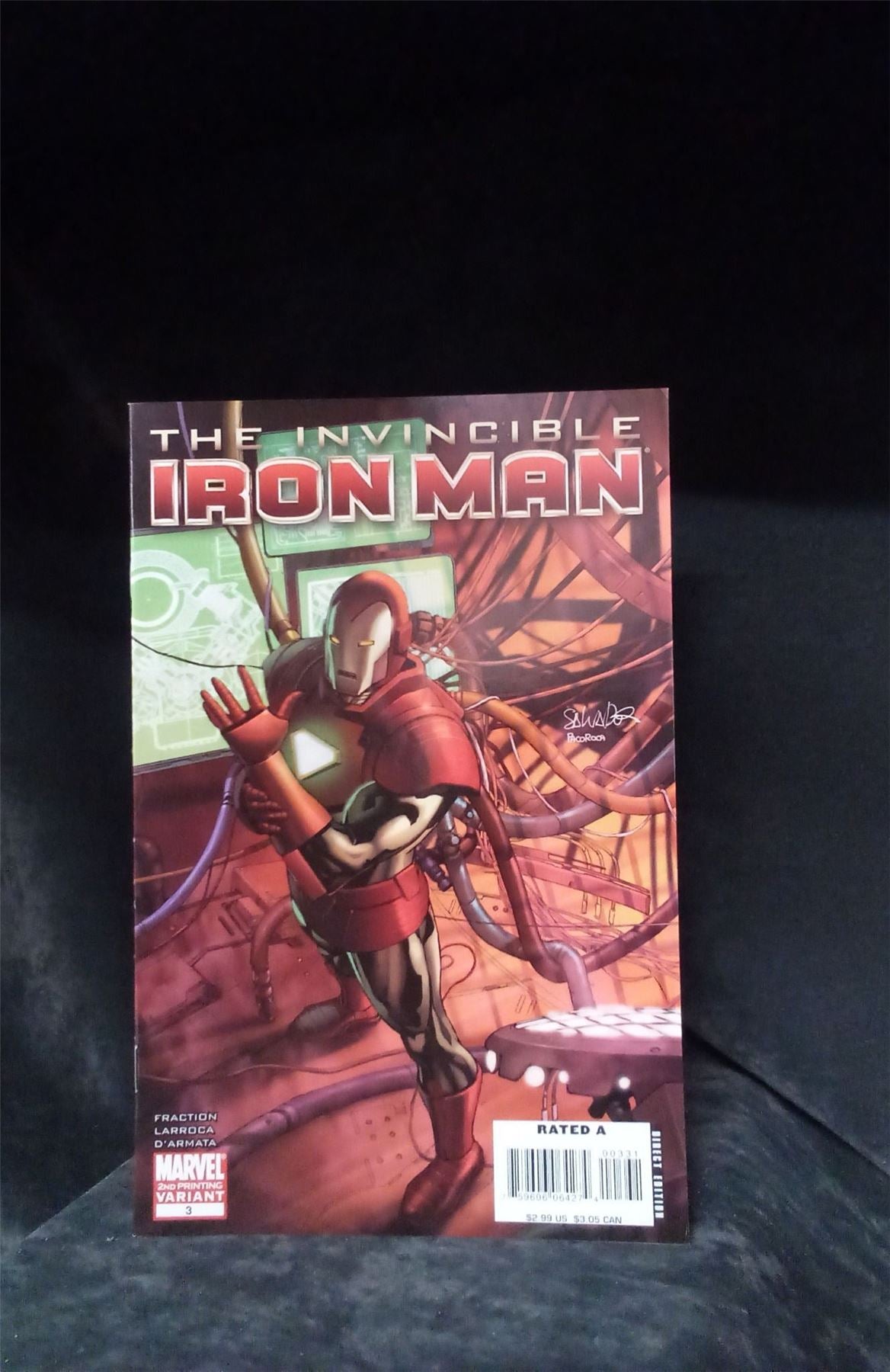 Invincible Iron Man #3 Second Print Cover 2008 Marvel Comics Comic Book