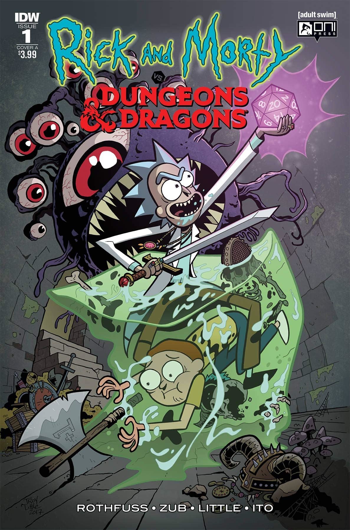 Rick & Morty Vs Dungeons & Dragons #1 (Cvr A Little) Idw Publishing Comic Book