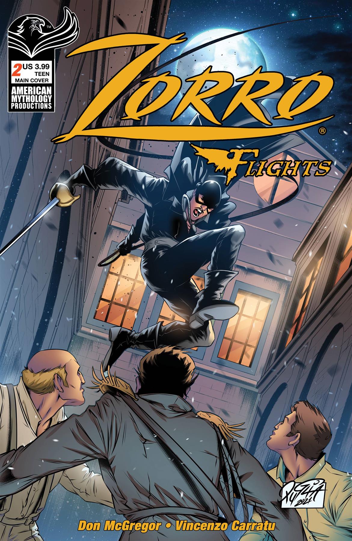 Zorro Flights #2 Cvr A Puglia American Mythology Productions Comic Book