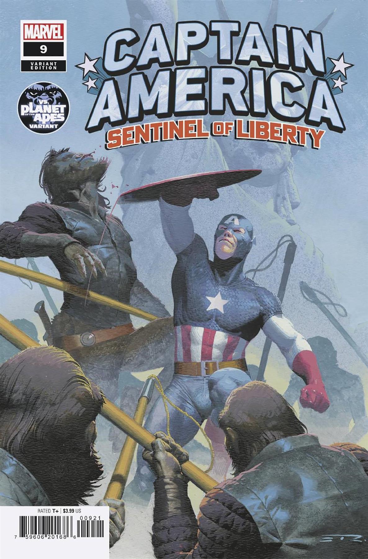Captain America Sentinel Of Liberty #9 Planet Of The Apes Va (Planet Of The Apes Var) Marvel Prh Comic Book 2023