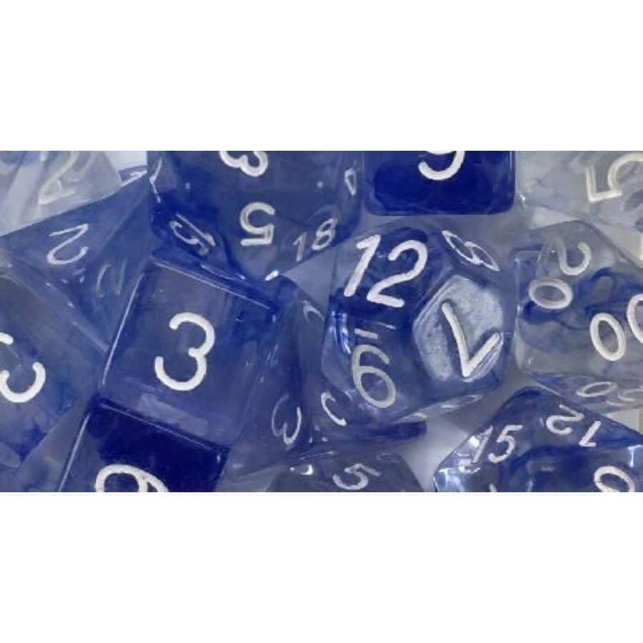 Roll 4 Initiative Dice Set - 15Pk Diffusion Sapphire
