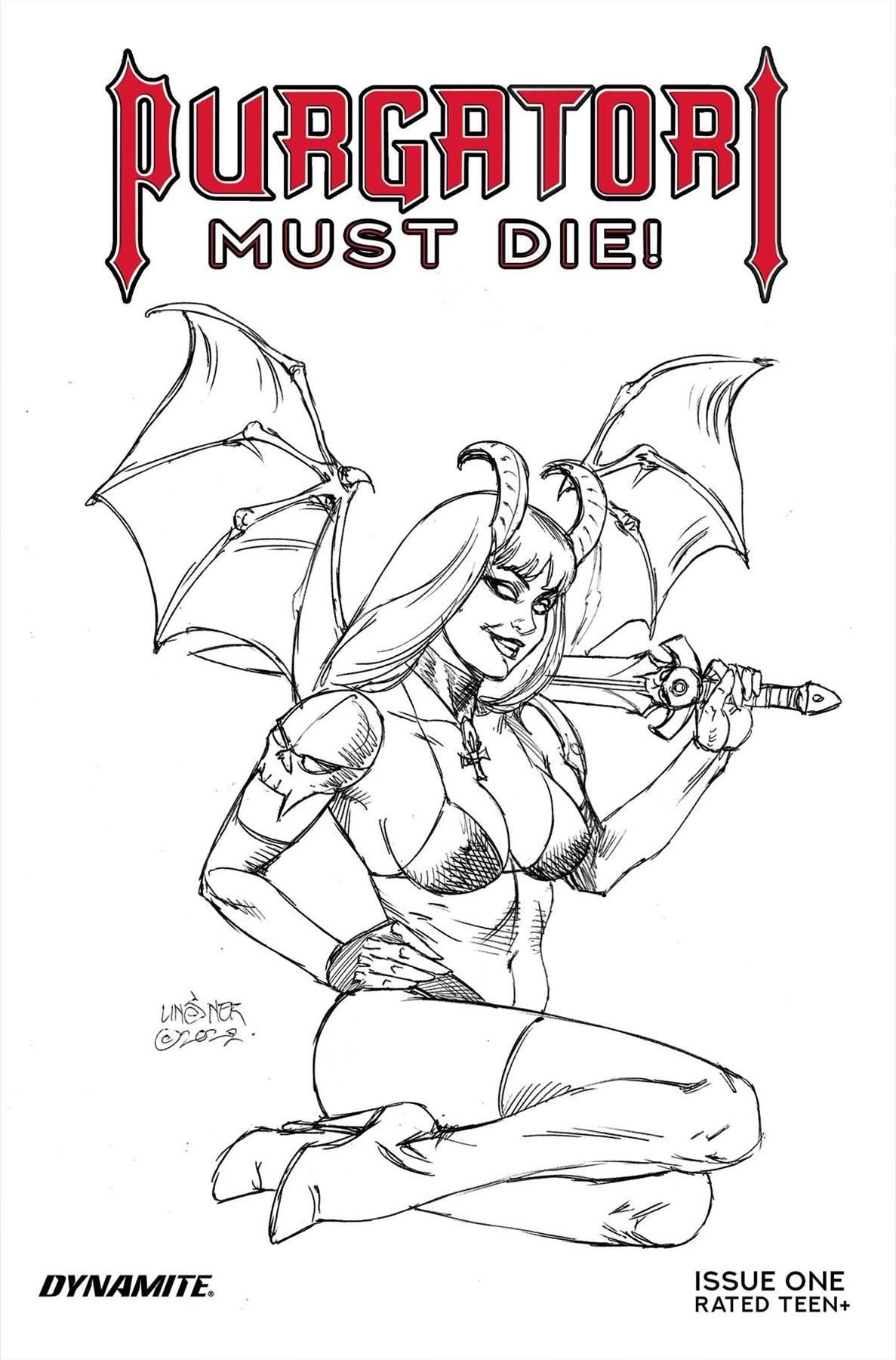 Purgatori Must Die #1 Cvr H 15 Copy Incv Linsner Line Art Dynamite Comic Book