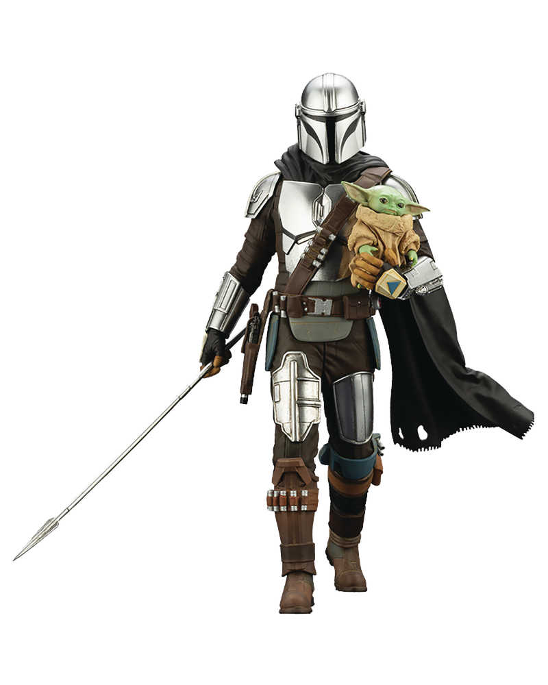 Mandalorian & Grogu with Beskar Staff Artfx PVC Statue (