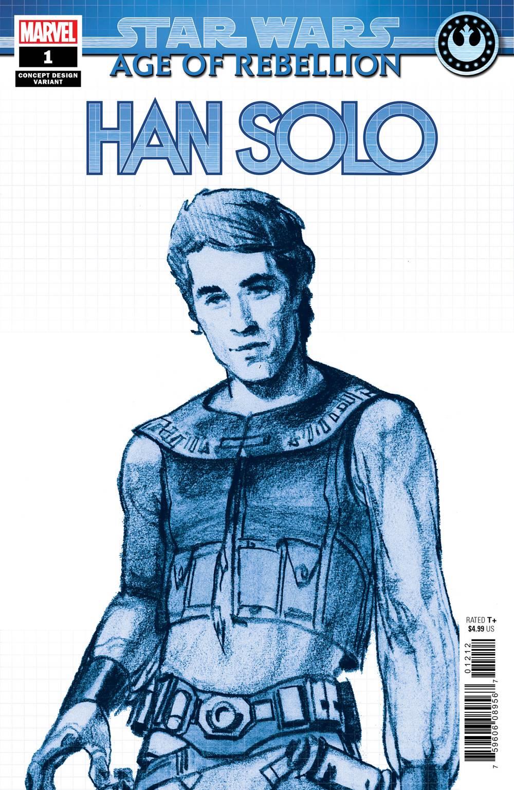 Star Wars Aor Han Solo #1 Concept Var Marvel Comics Comic Book