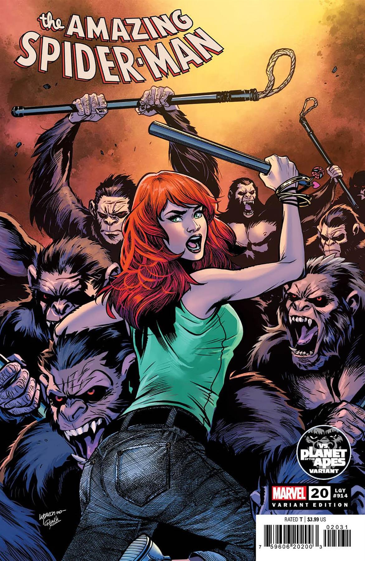 Amazing Spider-man #20 Lupacchino Planet Of Apes Var (Lupacchino Planet Of Apes Var) Marvel Prh Comic Book 2023