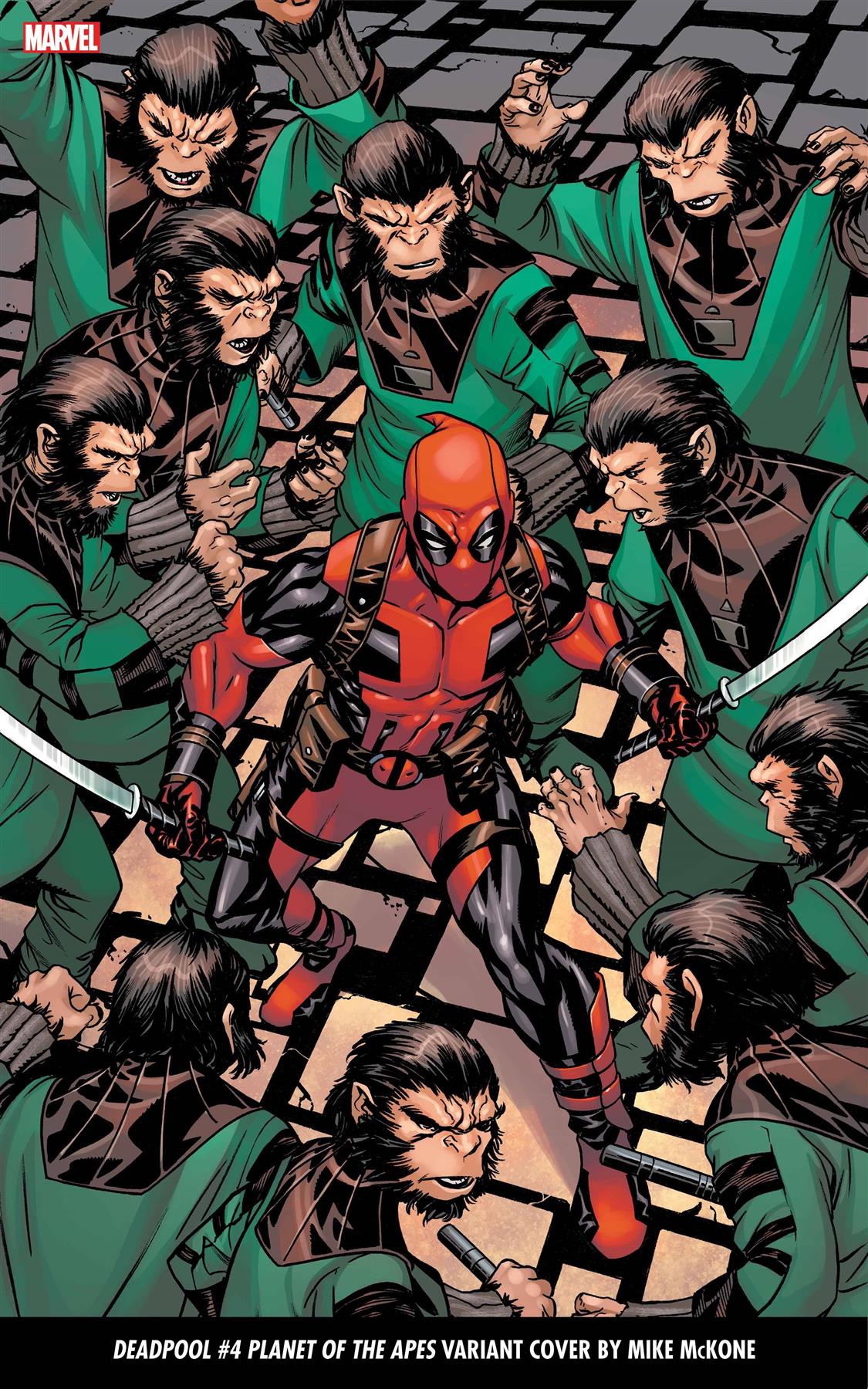 Deadpool #4 Mckone Planet Of The Apes Var (Mckone Planet Of The Apes Var) Marvel Prh Comic Book 2023