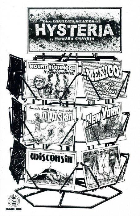 Divided States of Hysteria #1 Black and White Cover 25th Image Anniversary Comic Book