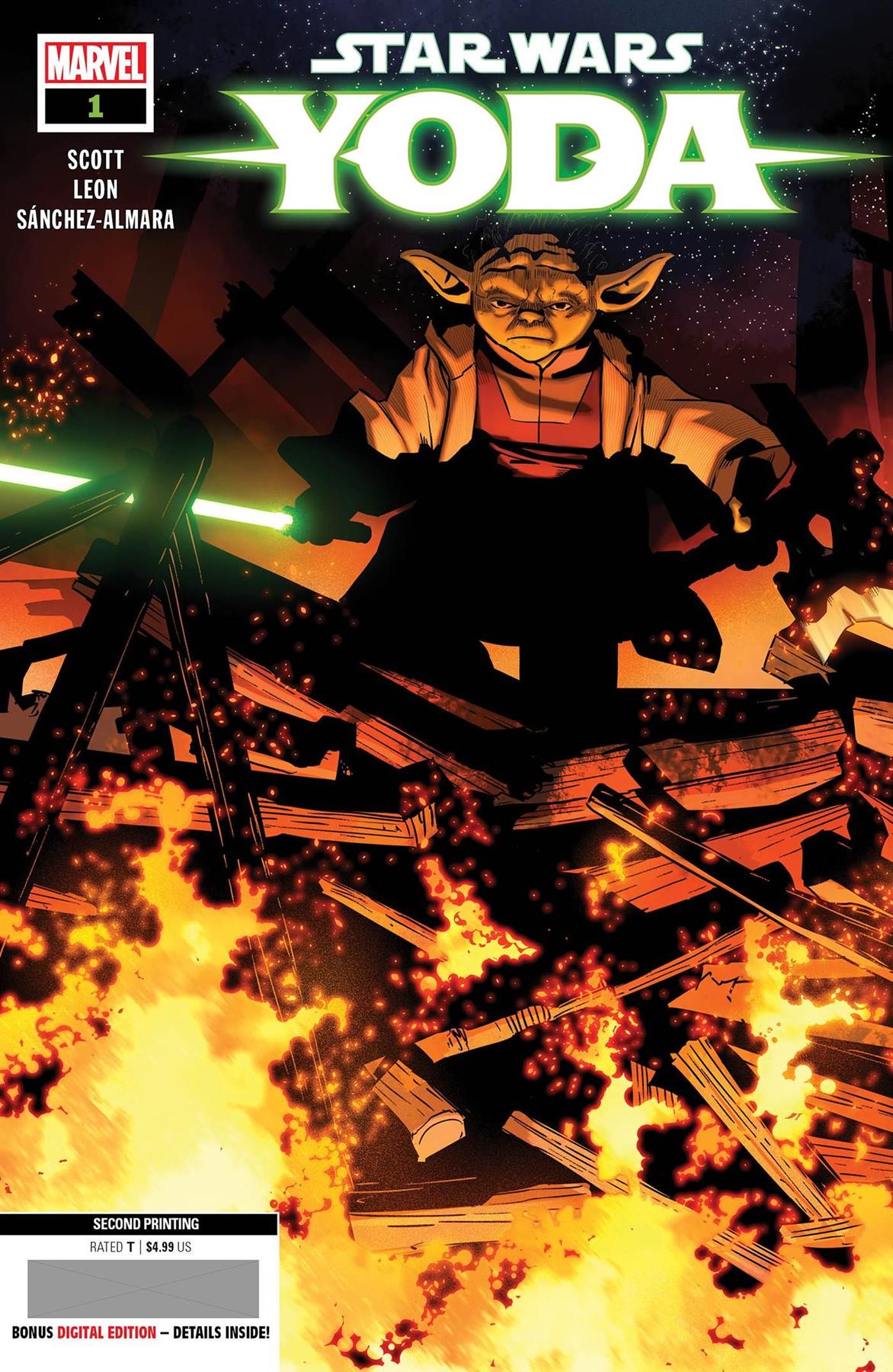 Star Wars Yoda #1 2nd Ptg Leon Var Marvel Prh Comic Book
