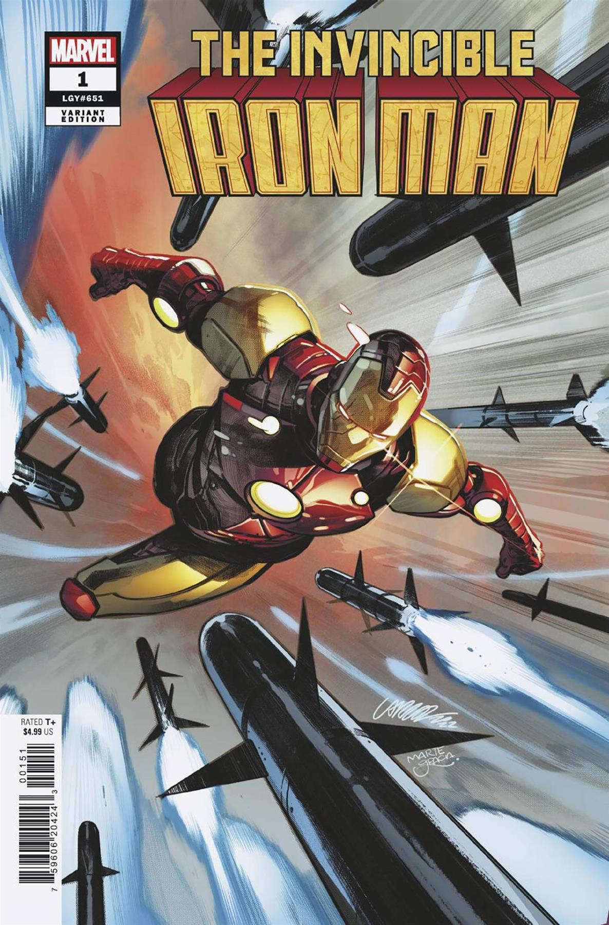 Invincible Iron Man #1 25 Copy Incv Larraz Var (25 Copy Incv Larraz Var) Marvel Prh Comic Book 2022
