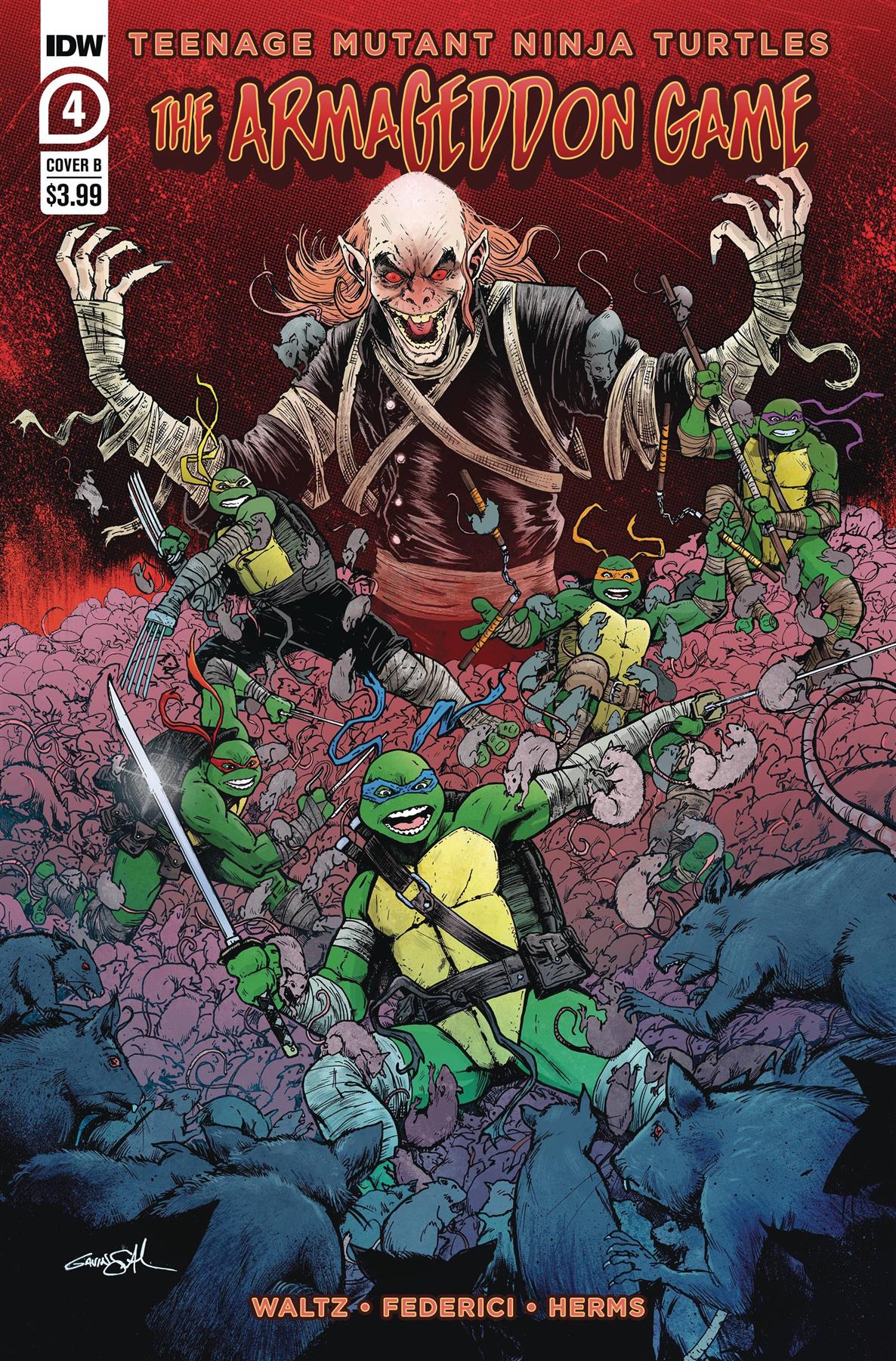 Tmnt Armageddon Game #4 Cvr B Smith (mr) Idw Publishing Comic Book