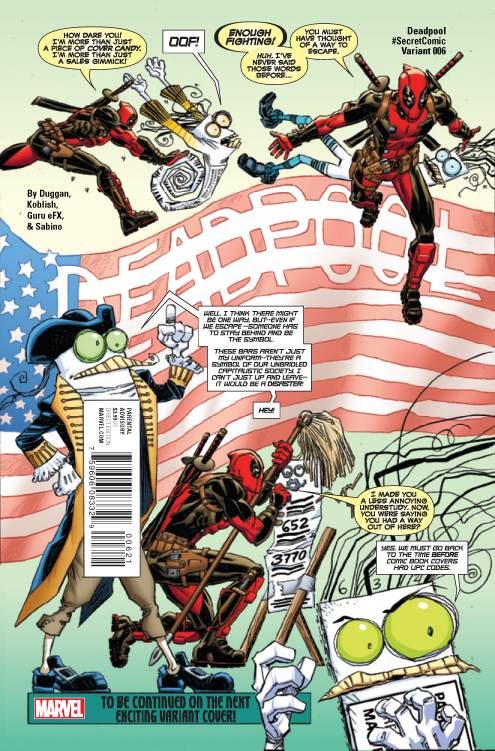 Deadpool #6 Koblish Secret Comic Var (Koblish Secret Comic Var) Marvel Comics Comic Book