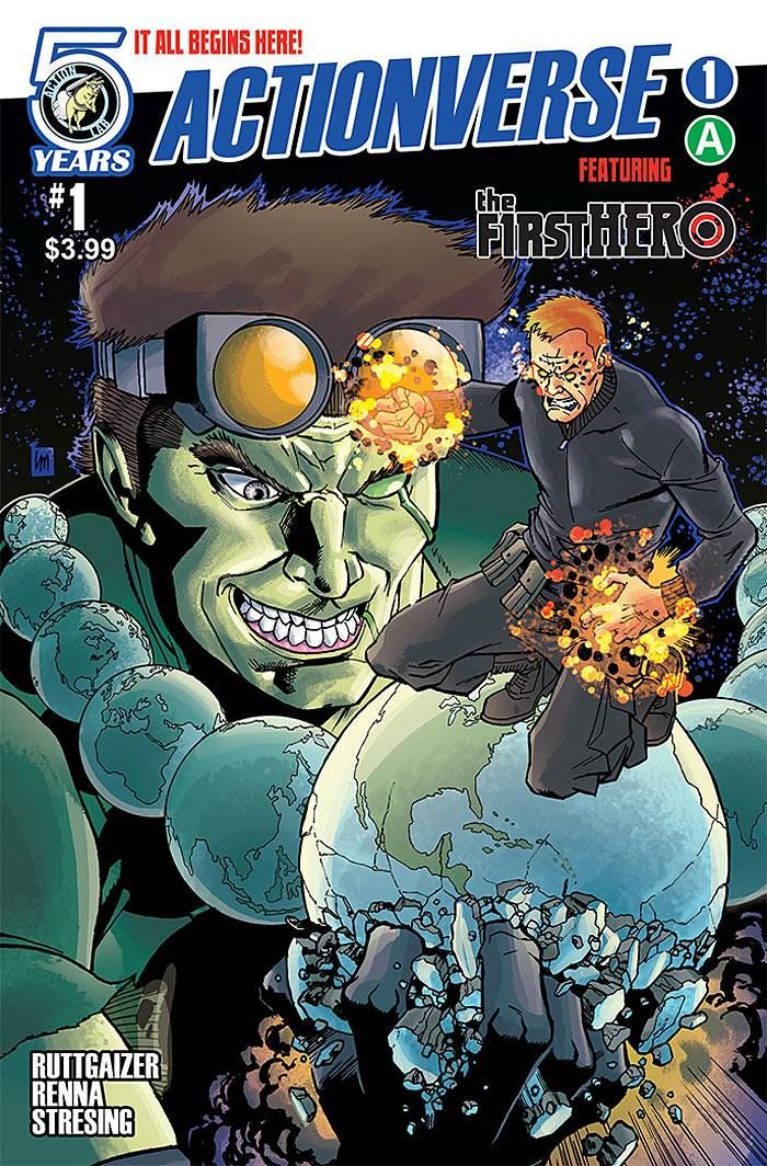 Actionverse #1 Feat F1rst Hero Cvr A Moder & Stressing (Feat F1rst Hero Cvr A Moder & Stressing) Action Lab Entertainment Comic Book