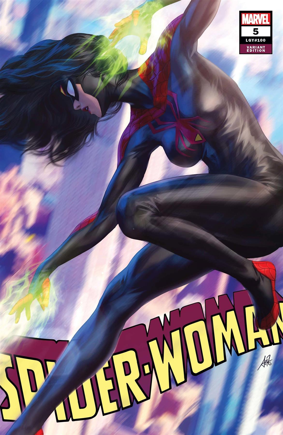 Spider-woman #5 Artgerm Black Costume Var (Artgerm Black Costume Var) Marvel Comics Comic Book 2020