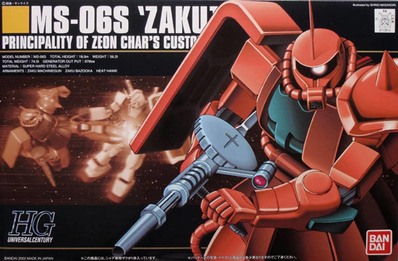 Mobile Suit Gundam 32 Ms-06s Chars Zaku Ii Hguc Model Kit