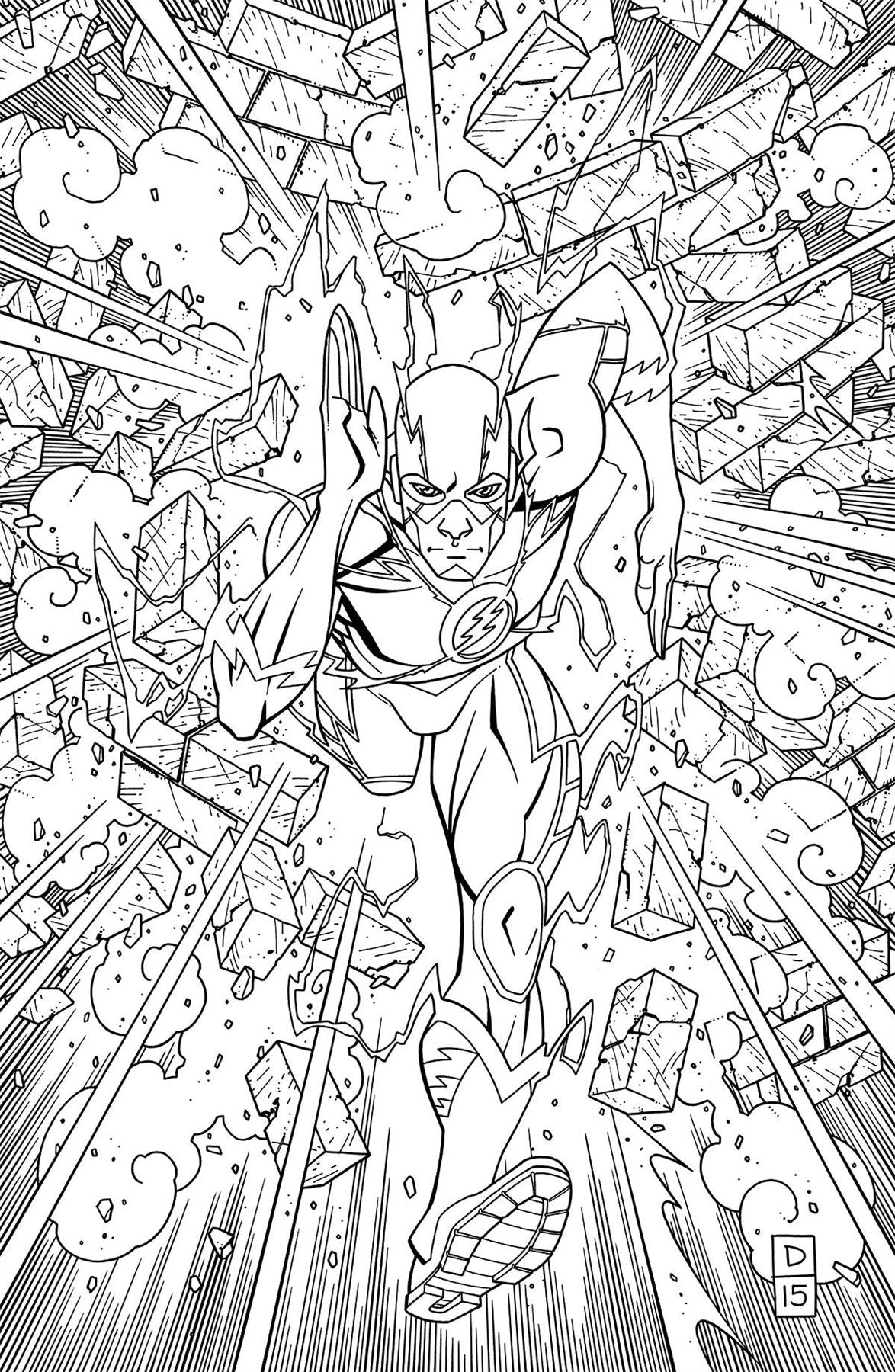 Flash #48 Adult Coloring Book Var Ed (Adult Coloring Book Var Ed) DC Comics Comic Book