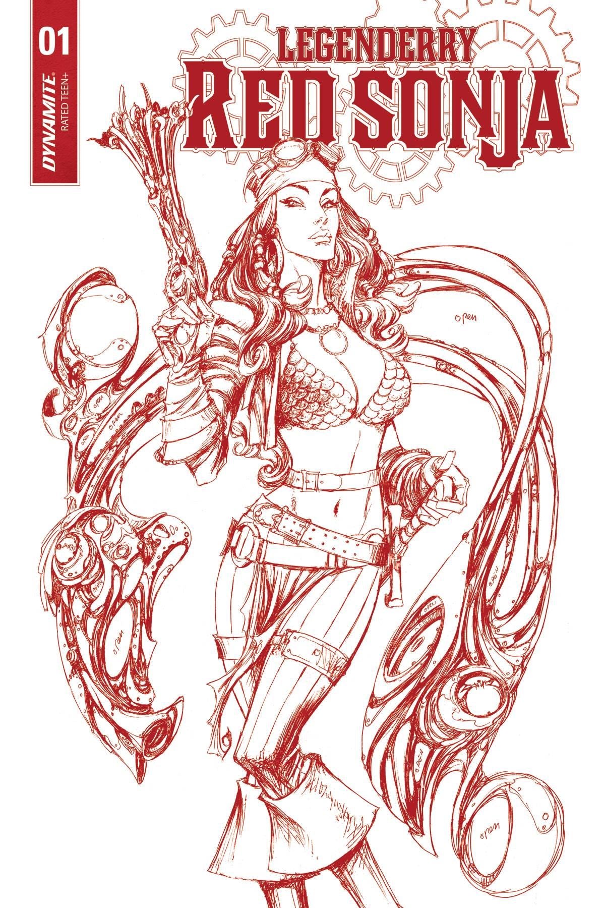 Legenderry Red Sonja #1 (Cvr D 25 Copy Red Art Incv) D. E. Comic Book