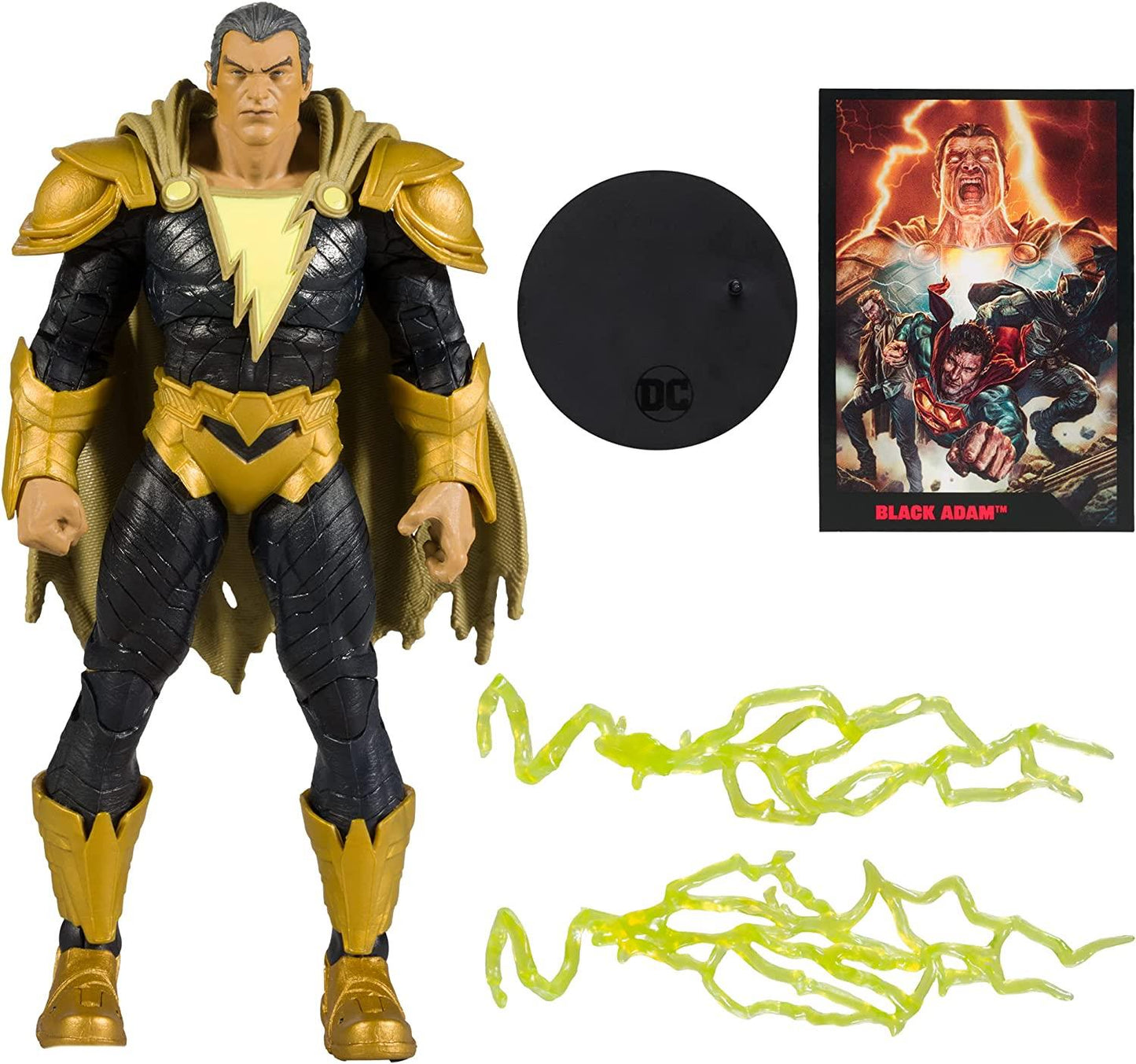 Dc Direct Black Adam Wv1 Black Adam 7in Action Figure W/comic