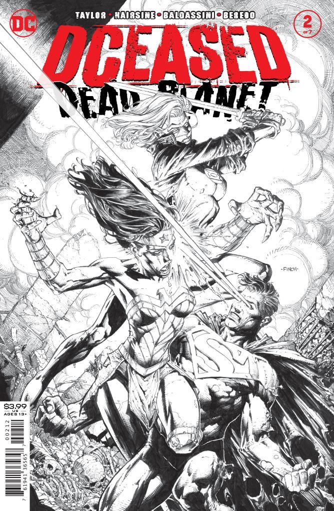 Dceased Dead Planet #2 (of 6) (2nd Ptg David Finch B&W Var) DC Comics Comic Book