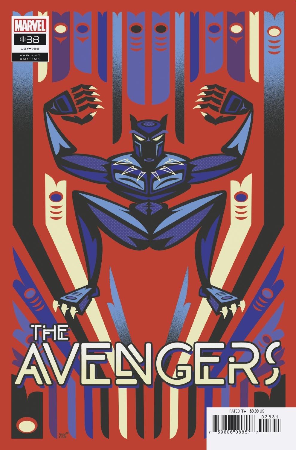 Avengers #38 Veregge Black Panther Var (Veregge Black Panther Var) Marvel Comics Comic Book 2020