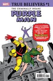 True Believers Criminally Insane Purple Man #1 Marvel Comics Comic Book