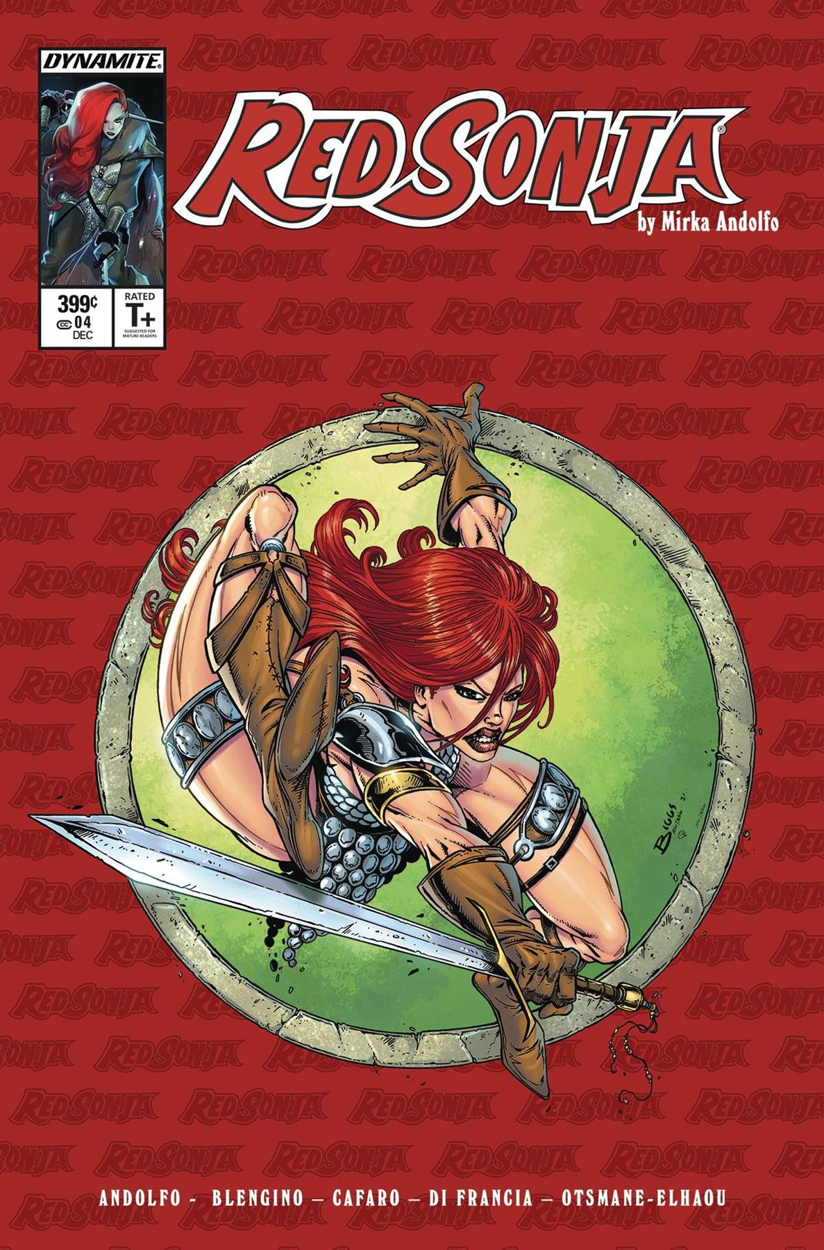 Red Sonja (2021) #4 Cvr L Foc Bonus Homage Biggs Original Dynamite Comic Book