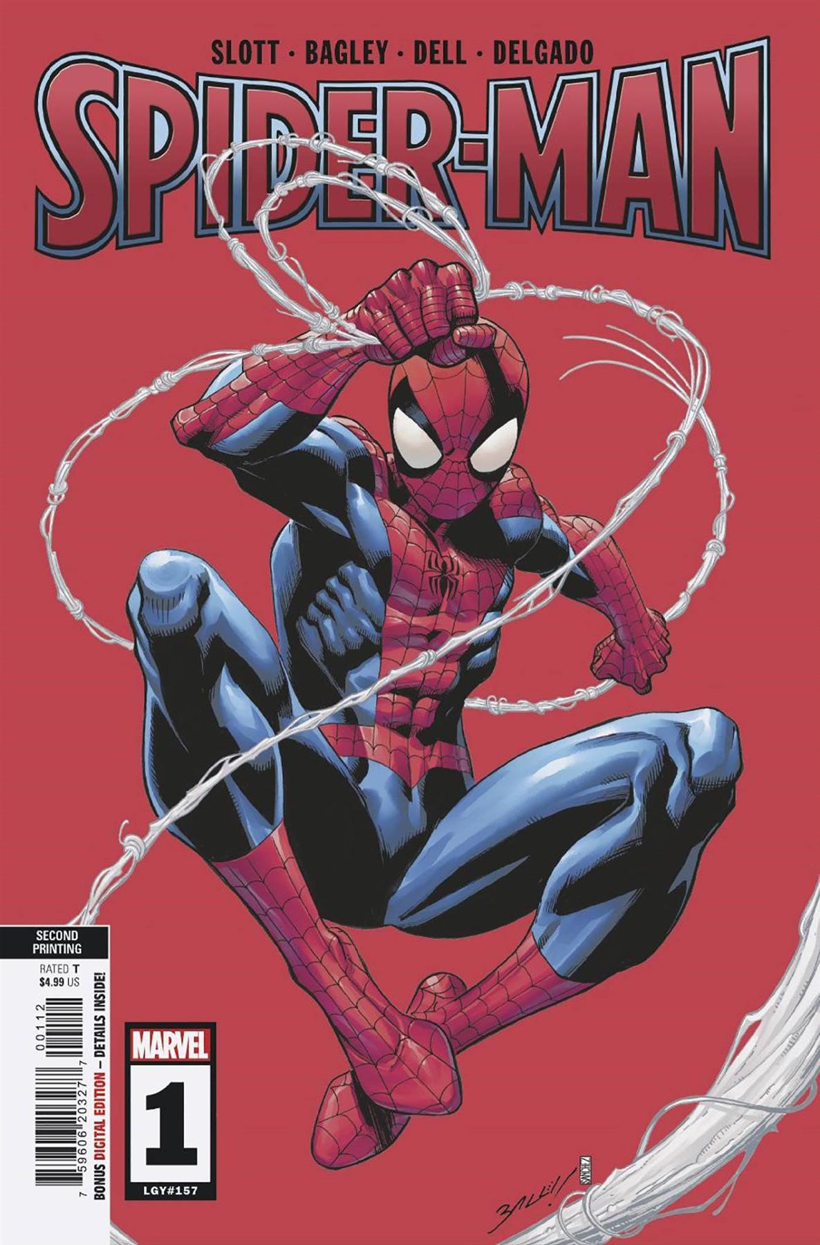 Spider-man #1 2nd Ptg Bagley Var Marvel Prh Comic Book