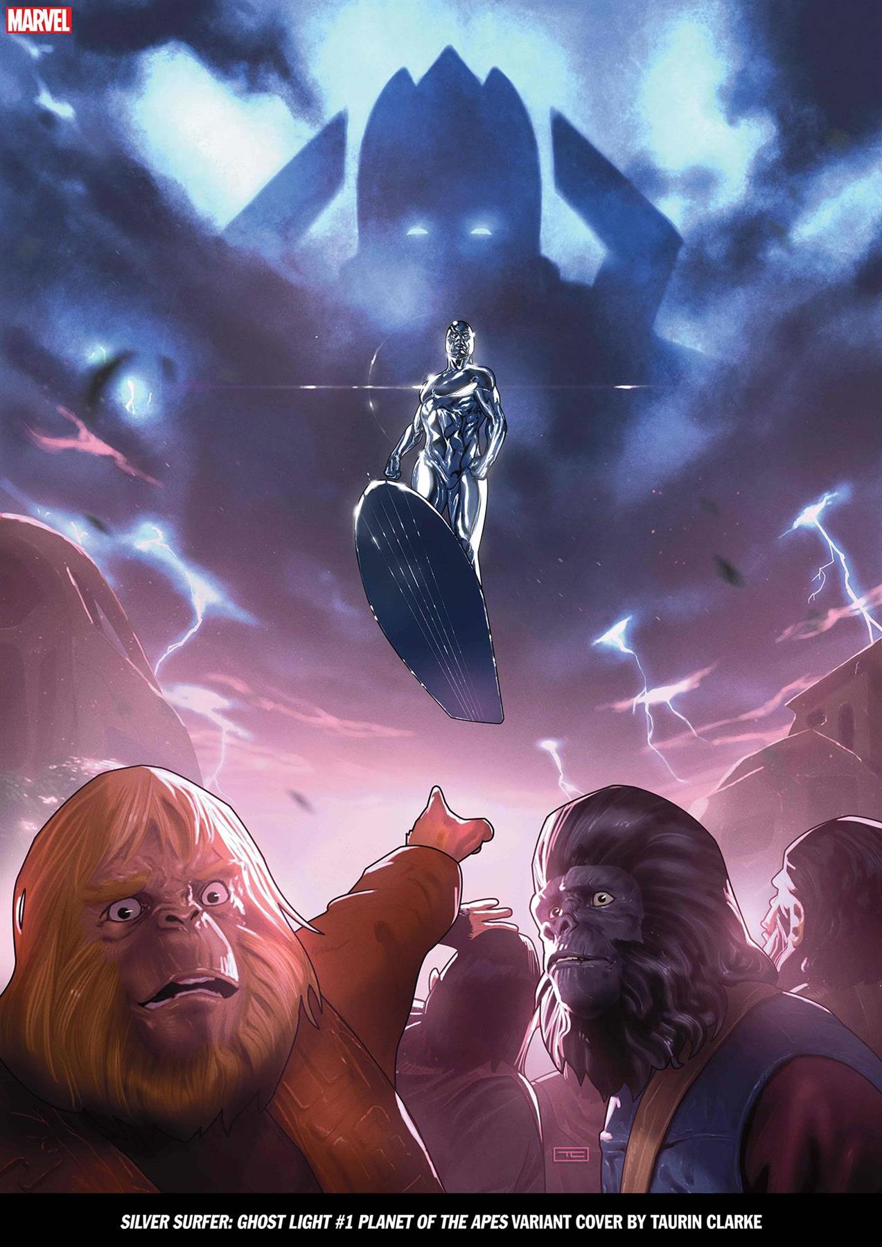 Silver Surfer Ghost Light #1 Clarke Planet Of The Apes Var (Clarke Planet Of The Apes Var) Marvel Prh Comic Book 2023
