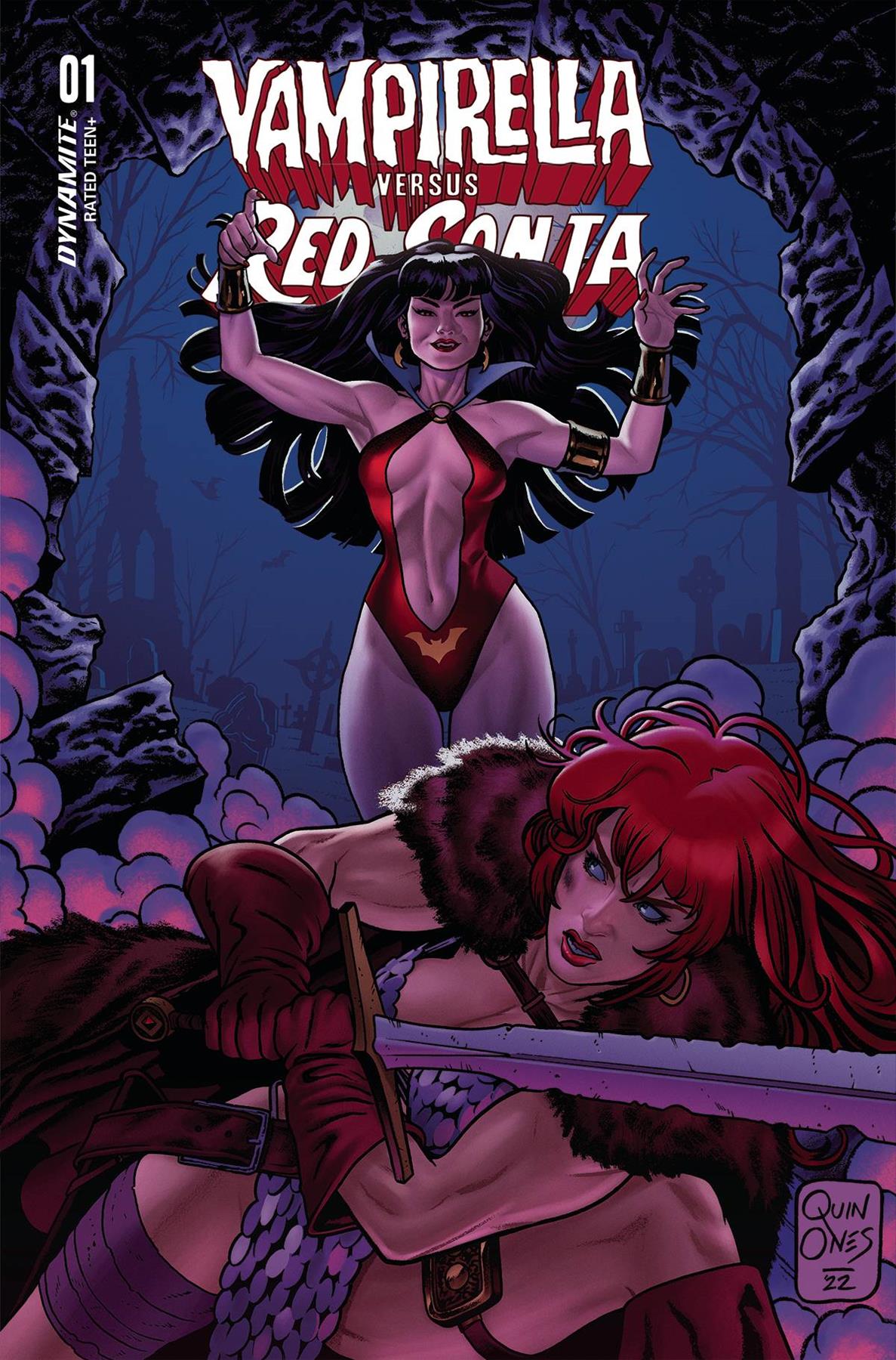 Vampirella Vs Red Sonja #1 Cvr C Quinones Dynamite Comic Book