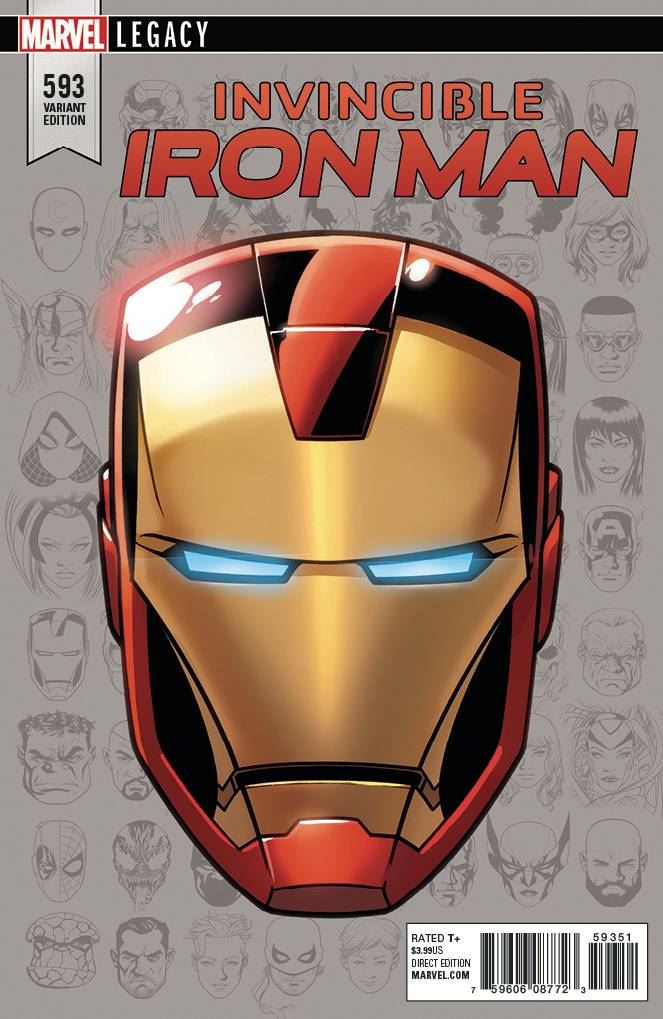Invincible Iron Man #593 Legacy Headshot Var Leg (Legacy Headshot Var Leg) Marvel Comics Comic Book