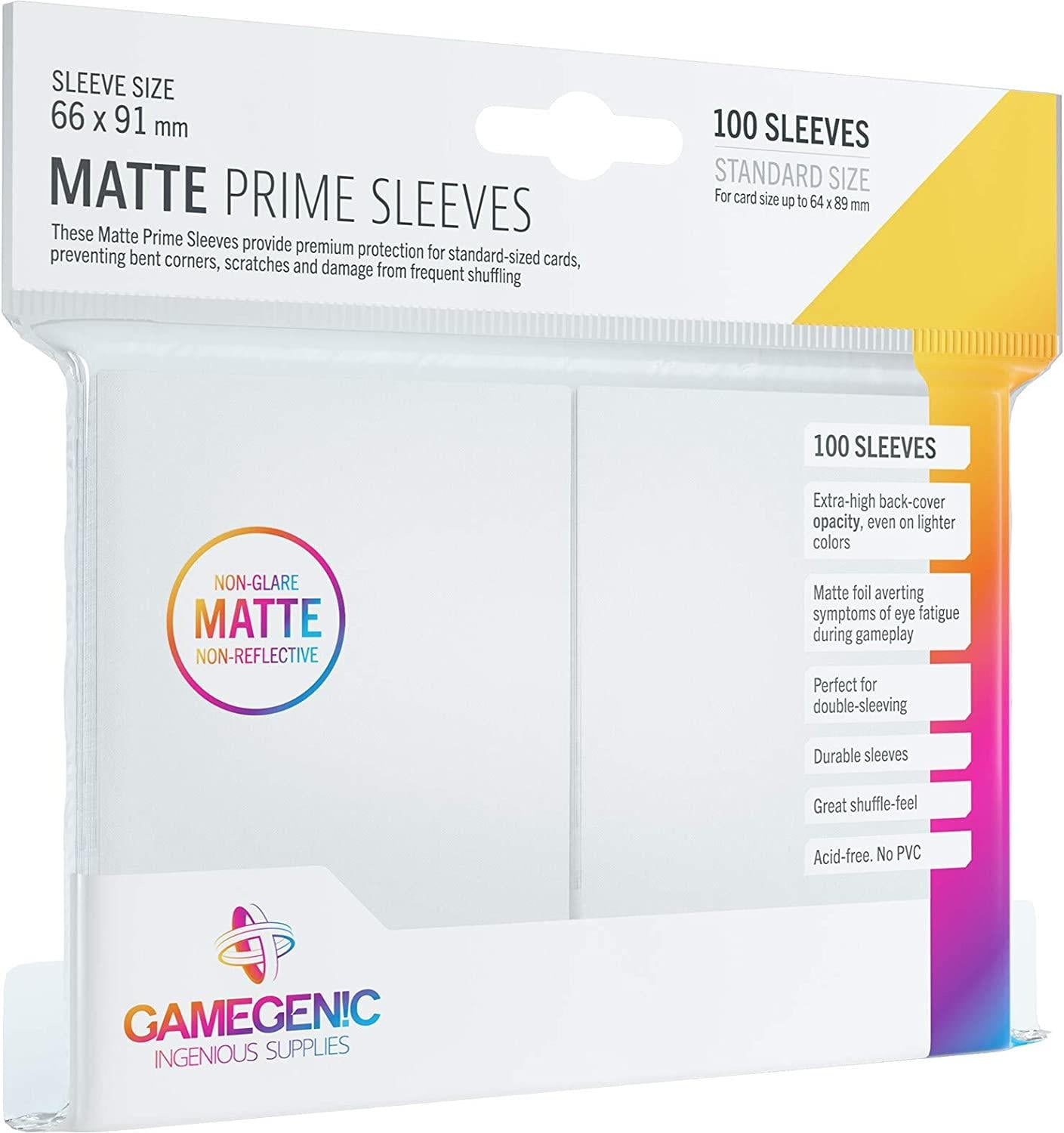 MATTE Prime Sleeves: White TCG Gamegenic
