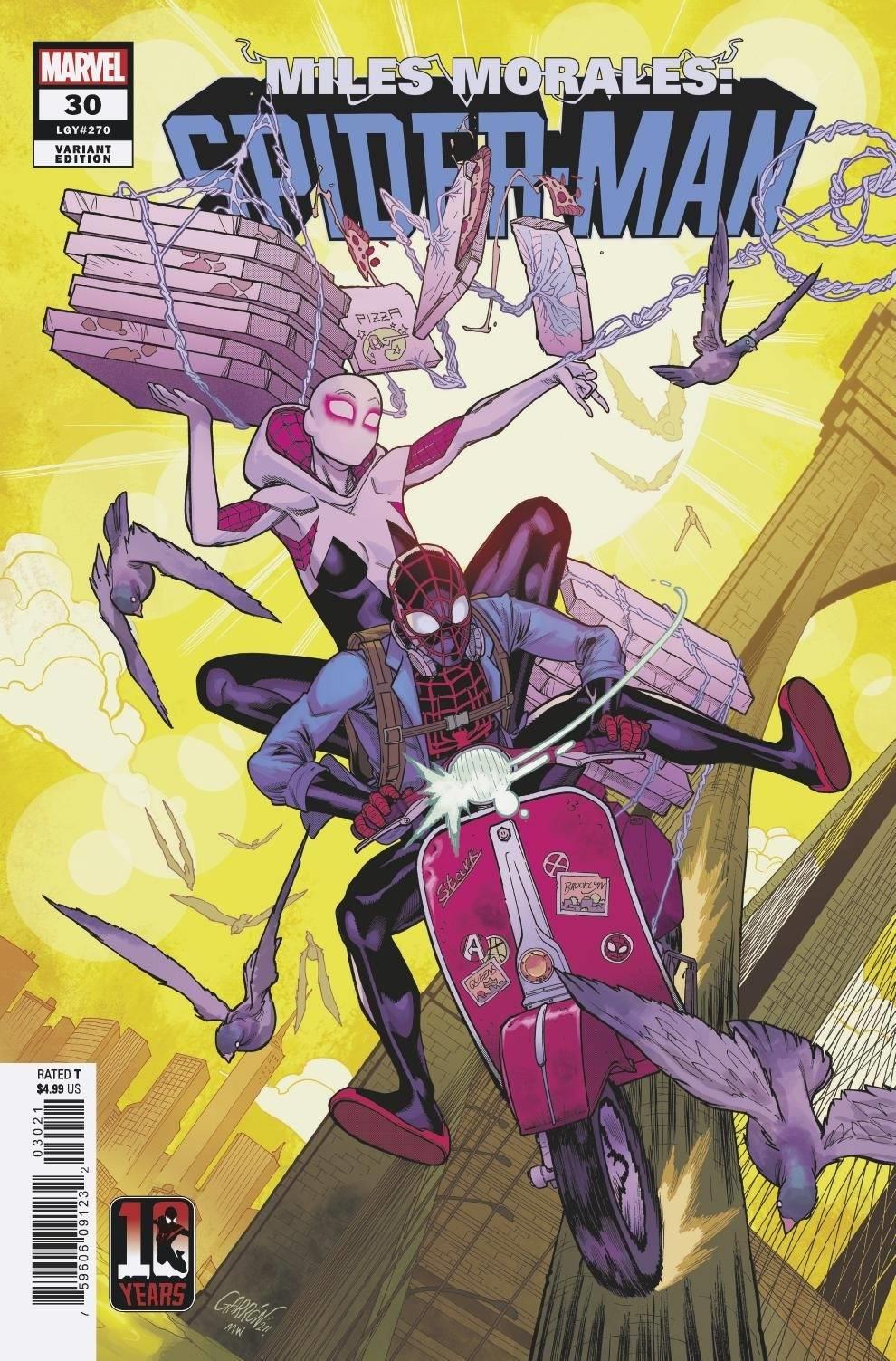 Miles Morales Spider-man #30 Miles Morales 10th Anniv Var Marvel Comics Comic Book