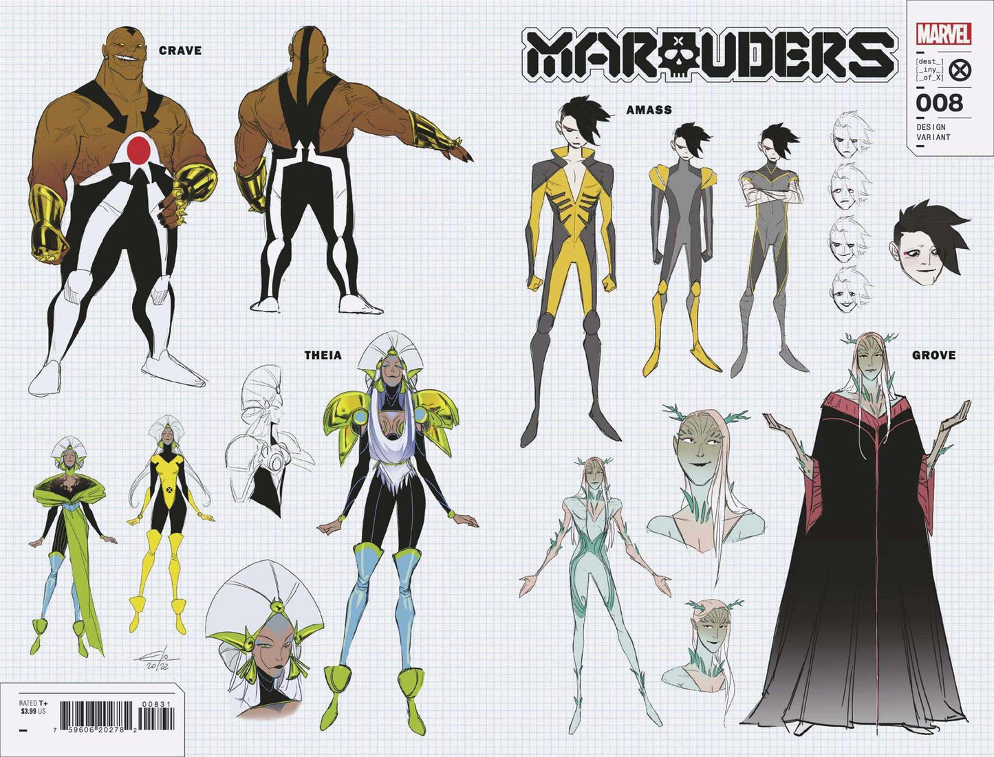 Marauders #8 10 Copy Incv Carlini New Char Wrpad Design Var (10 Copy Incv Carlini New Char Wrpad Design Var) Marvel Prh Comic Book 2022