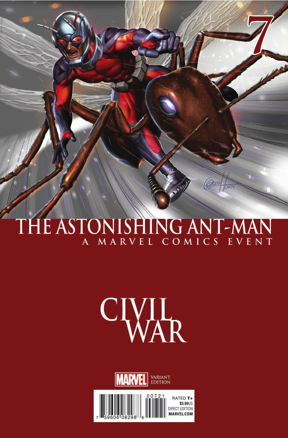 Astonishing Ant-man #7 Horn Civil War Var (Horn Civil War Var) Marvel Comics Comic Book