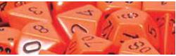Opaque Polyhedral Orange/black 7-Die Set