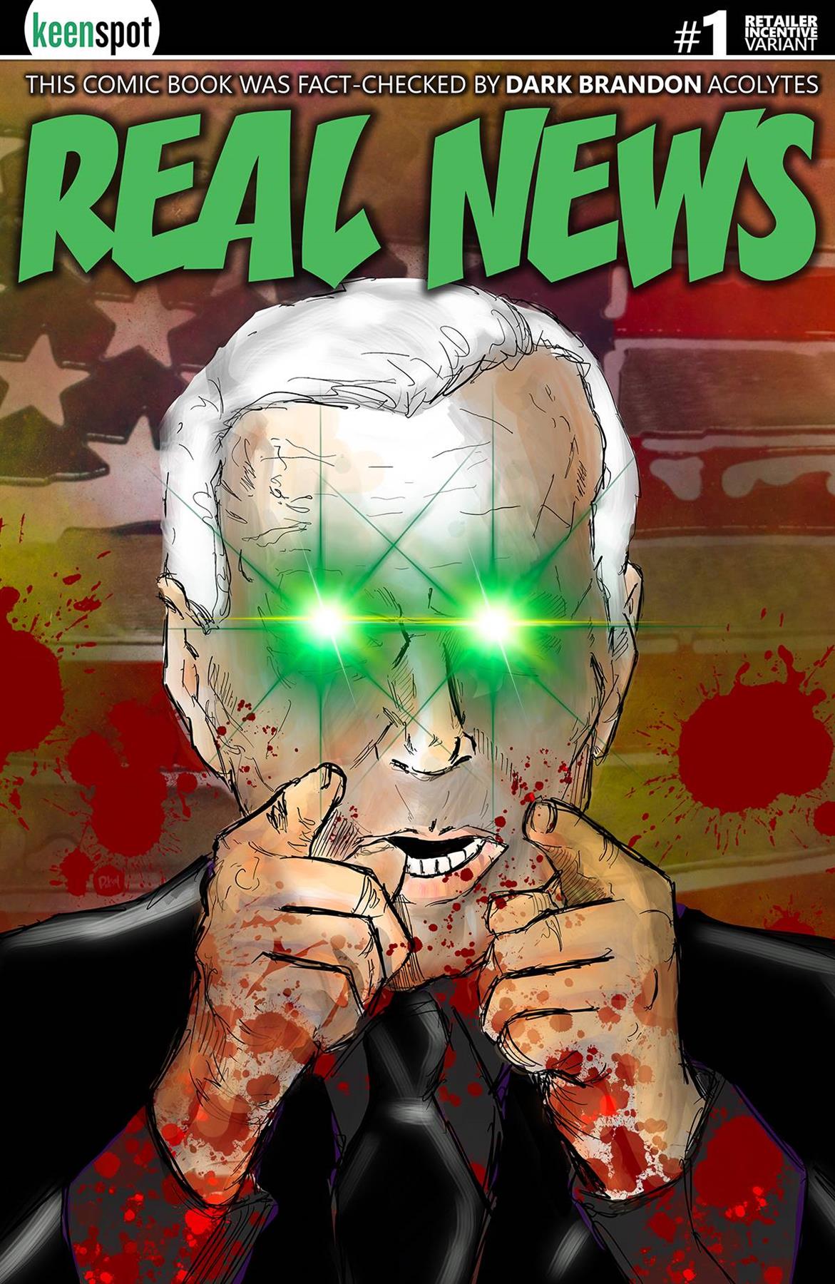 Bidens Titans Vs Dracula Cvr E Free 5 Copy Real News Incv (n Keenspot Entertainment Comic Book