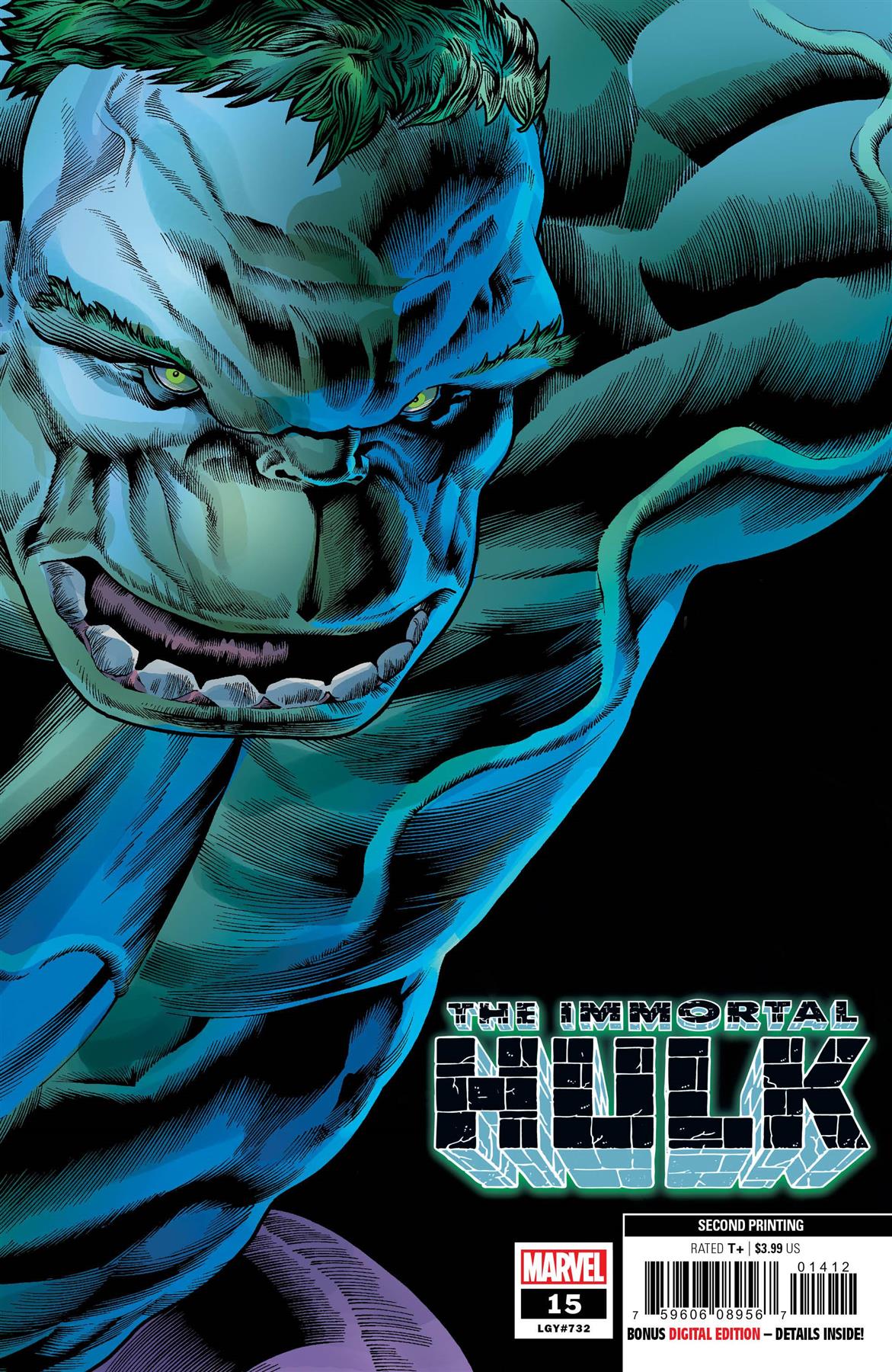 Immortal Hulk #15 2nd Ptg Bennet Var Marvel Comics Comic Book