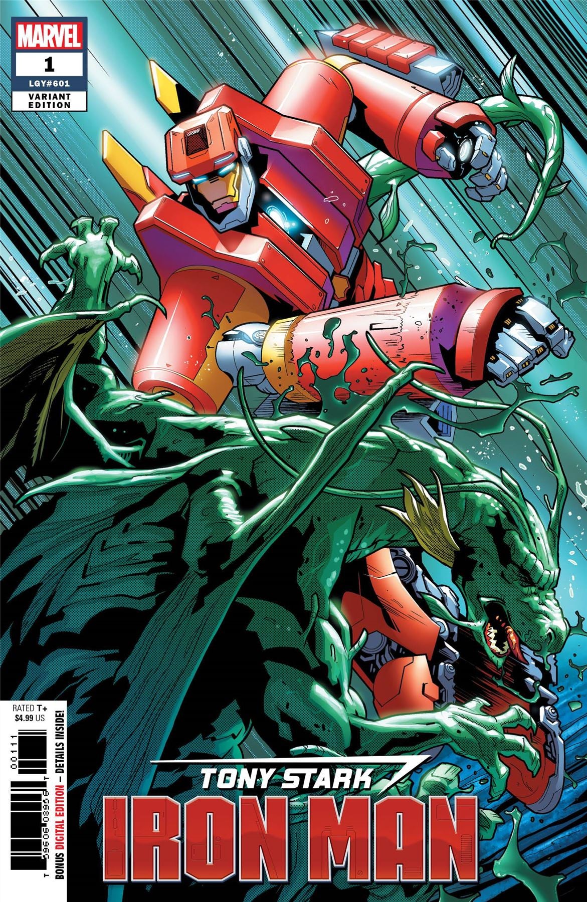 Tony Stark Iron Man #1 2nd Ptg Schiti Var Marvel Comics Comic Book
