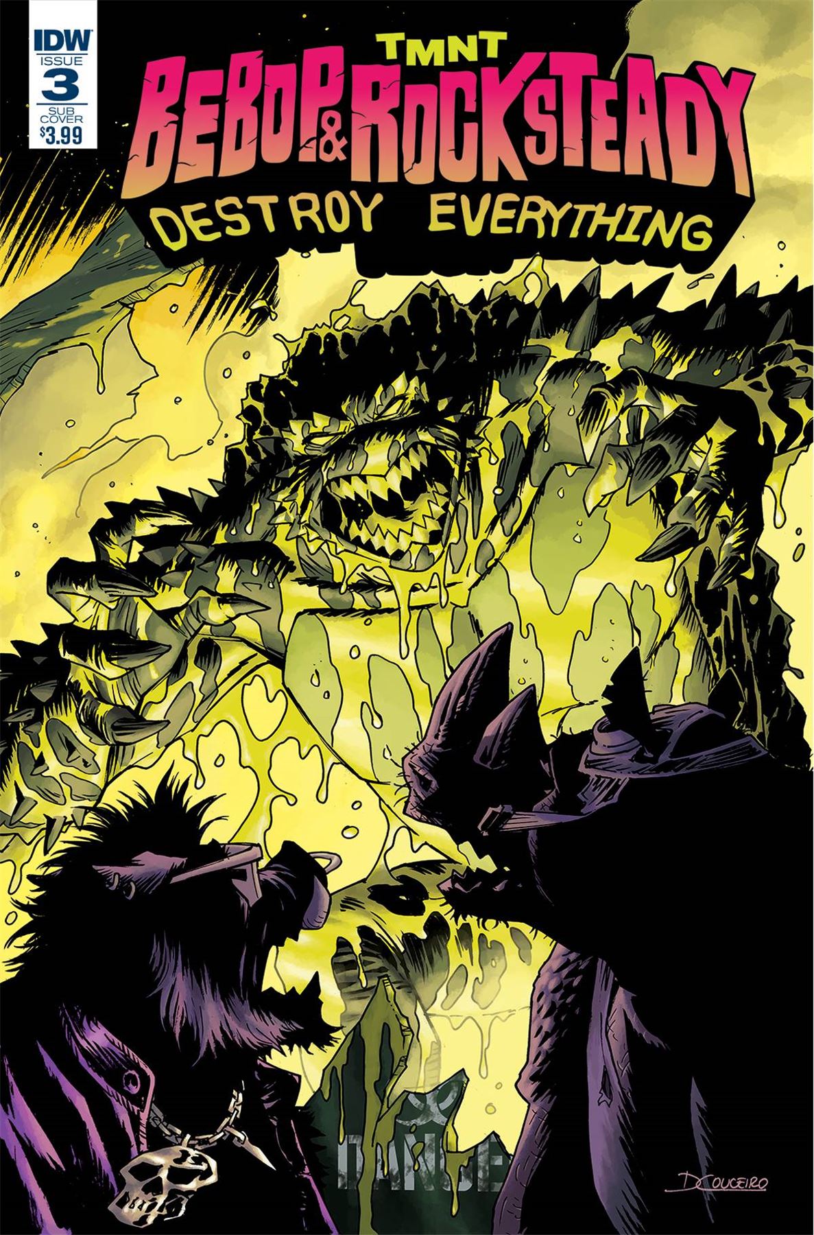 Tmnt Bebop & Rocksteady Destroy Everything #3 Sub Var Idw Publishing Comic Book