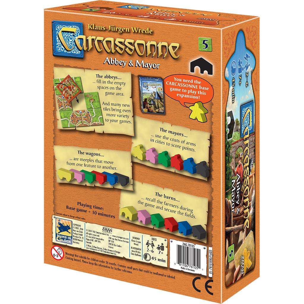 Carcassonne Exp 5: Abby and Mayor Board Game by Z-Man Games