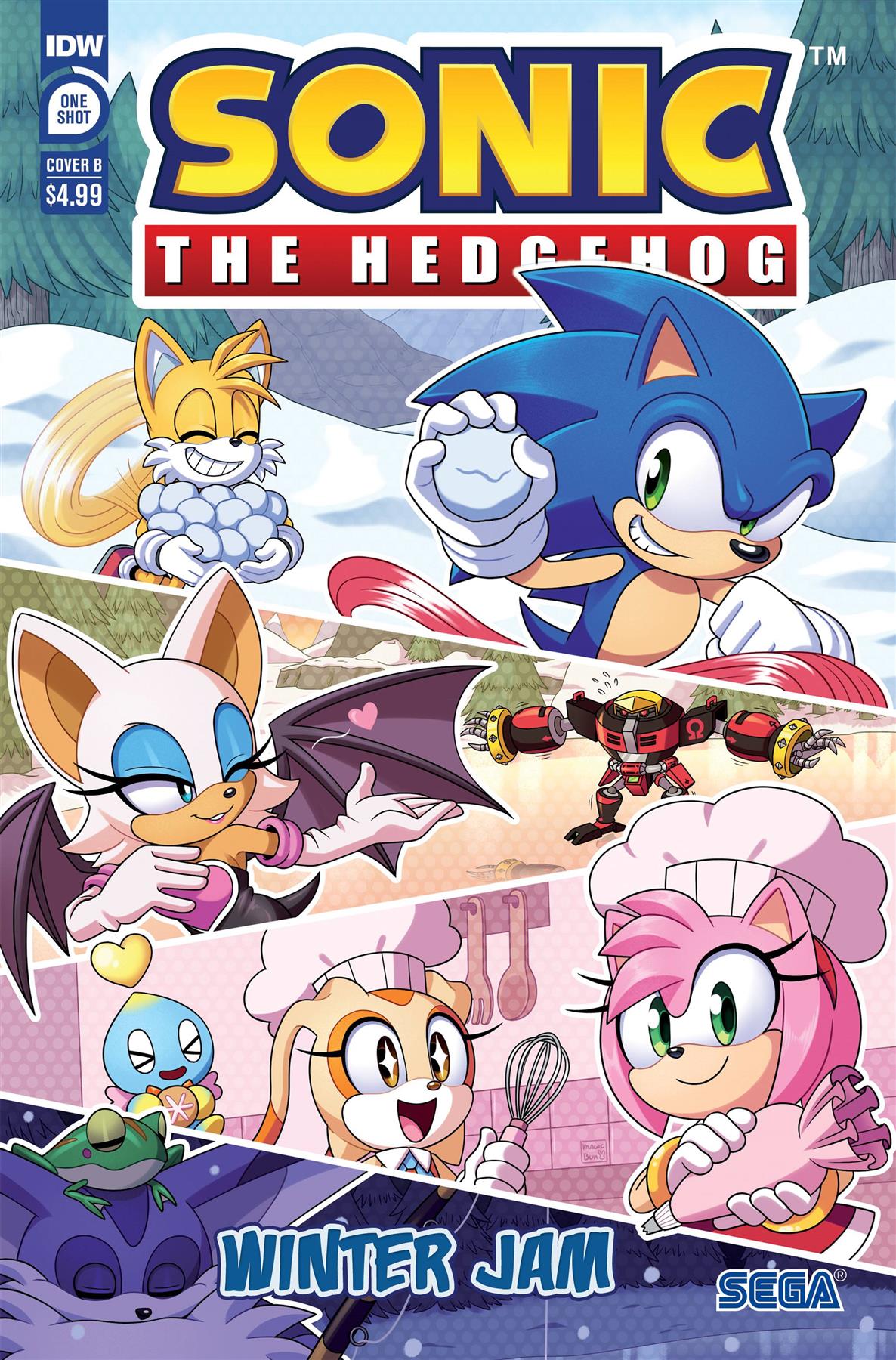 Sonic The Hedgehog Winter Jam Oneshot #1 Cvr B Oz Idw-prh Comic Book