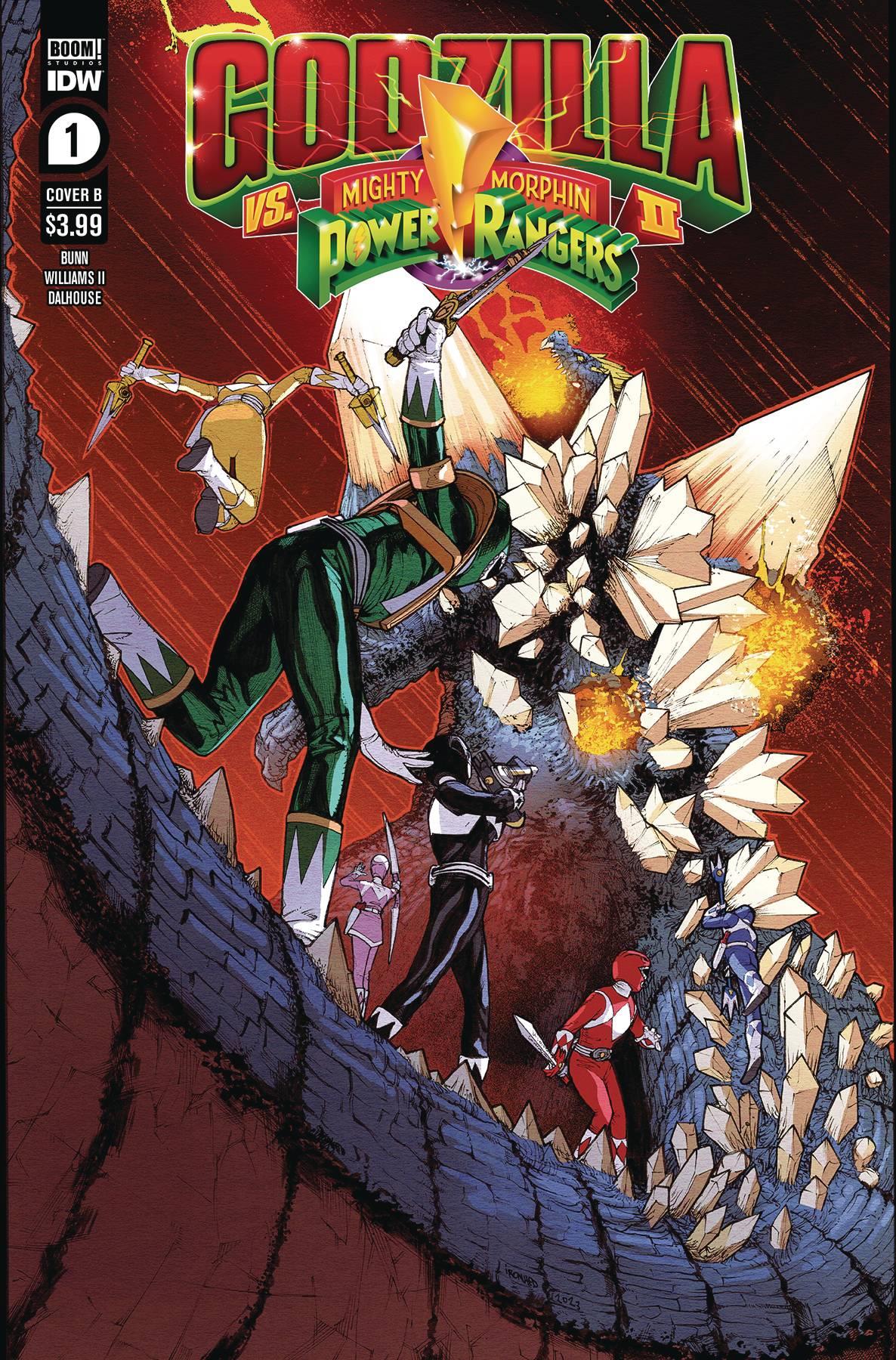 Godzilla Vs Mmpr Ii #1 Cvr B Sanchez Idw-prh Comic Book