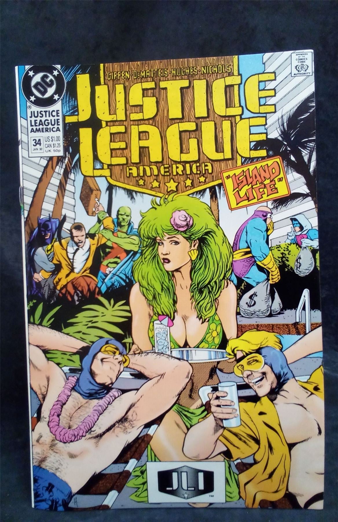 Justice League America #34 1990 DC Comics Comic Book
