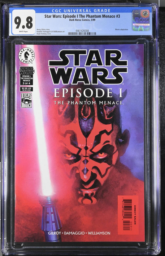 Star Wars Episode 1 Phantom Menace #3 1999 CGC 9.8 Dark Horse Comic Book