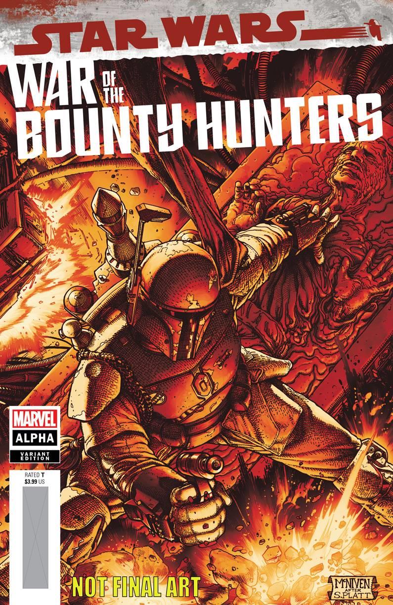 Star Wars War Bounty Hunters Alpha #1 Mcniven Crimson Var Marvel Comics Comic Book