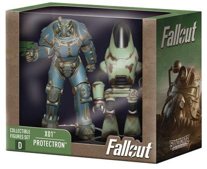Fallout X01 & Protectron 3in Fig 2pk Deathclaw Baf