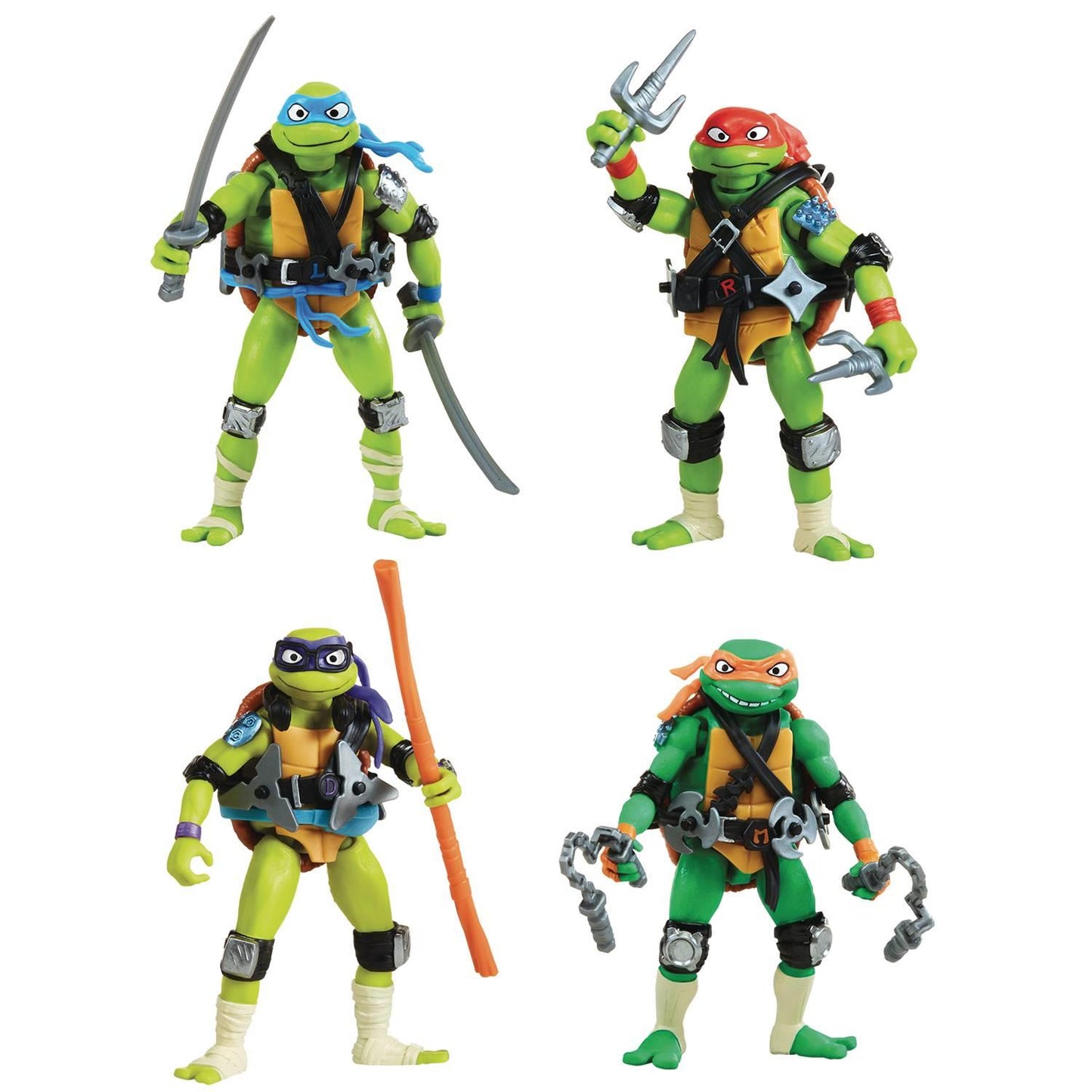 Tmnt Mix N Match Turtles Action Figures 4pc Set