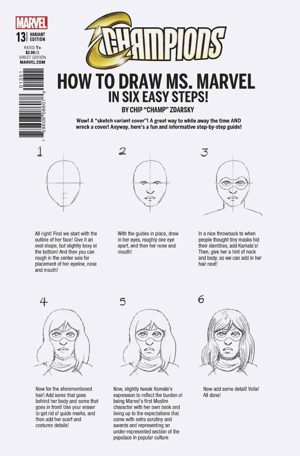 Champions #13 (Zdarsky How To Draw Var Leg) Marvel Comics Comic Book