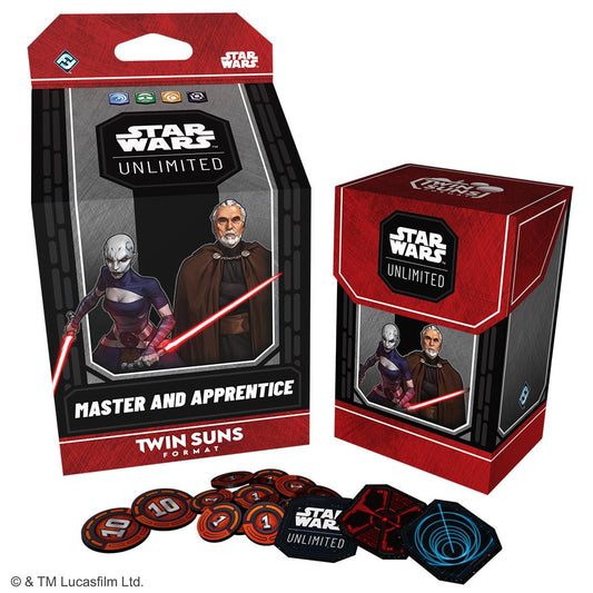 Star Wars Unlimited TCG- Count Master and Apprentice: Count Dooku and Asajj Ventress Twin Suns Deck By Fantasy Flight Games